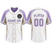 Maillot de baseball en polyester grande taille à sublimation, manches courtes, boutonné, séchage rapide, antibactérien, respirant, pour le sport