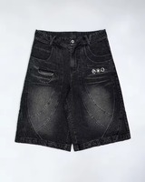 Shorts en jean respirants brodés pour garçons, en coton premium, confortables, décontractés, mode estivale, fabrication au Bangladesh