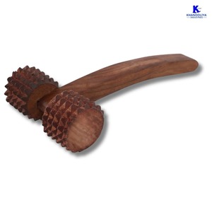 ลูกกลิ้งนวดหลัง K Star Spine Roller แบบไม้ 2 ล้อ สำหรับนวดกดจุดบรรเทาอาการปวด กระตุ้นกล้ามเนื้อ และนวดกดจุดสะท้อน - Product Image 2