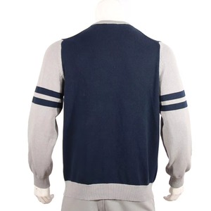 Custom Logo Men's <b>Thick</b> Double Breasted <b>Cardigan</b> Oversized Knitted Jacquard Embroidery Loose Fit Solid Pattern Sweater Winter - Product Image 2