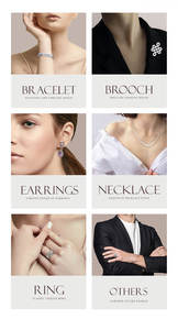 Pendientes colgantes de circonia cúbica de joyería única de moda - Product Image 3