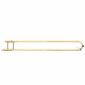 Trombone ténor professionnel en Si bémol pour débutant, laqué or, avec étui de transport, kit de nettoyage, gants et trompette en laiton pour instrument alto - Product Image 6
