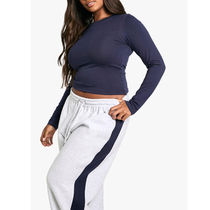 Pantalon évasé pour femme, taille haute, 100 % coton, collection hiver 2026, design personnalisé, haute qualité, vente chaude - Product Image 3