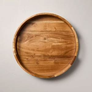 Plateau rectangulaire en bois CRAFTS GALORE pour thé et dîner, léger avec poignée, design moderne pour rangement de cuisine, desserts et utilisation dans la salle de bain - Product Image 3
