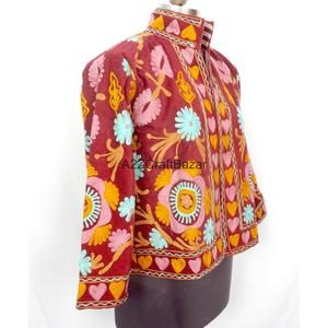 A2ZCraftBazar Embroidered Vintage Cotrise <b>Jacket</b> Women Eco-Friendly Quick Dry Breathable Cotton Lining Full Sleeve - Product Image 4