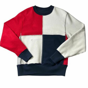 <b>Men</b> Color Blocking Crewneck Sweatshirt Regular Fit Knitted Cotton <b>Pullover</b> With Pocket Casual Autumn Style - Product Image 3