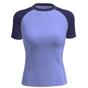 2026 New Unisex Short Sleeve Rash Guard Orange Quick Dry Spandex/Polyester Adult <b>Swim</b> <b>Shirt</b> UPF50+ Breathable Eco-Friendly - Product Image 4