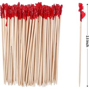 2800 Pezzi di Stuzzicadenti Decorativi in Legno da 2,5 Pollici per Cocktail, Sandwich e Antipasti Colorati - Product Image 2