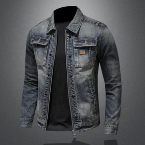 New Design <b>Men's</b> Denim Jacket <b>Long</b> Sleeves Breathable Jean Jacket Turn-Down Collar Denim <b>Coat</b> for <b>Men</b> <b>Men's</b> Jackets - Product Image 5