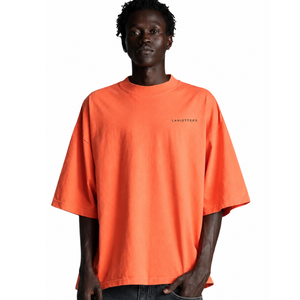 T-shirt Homme Oversize Col Rond Manches Courtes Évasées Épaules Tombantes Coupe Boxy Décontracté Streetwear Personnalisé Vente en Gros Coton Vêtements - Product Image 1