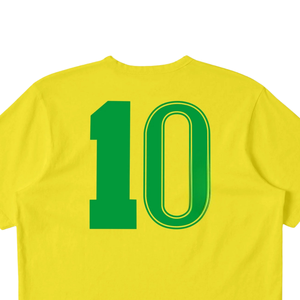 T-shirt à manches courtes jaune pour homme Lanisters, col rond, coupe classique, jersey de coton, imprimé lettres, logo sur le devant - Product Image 4