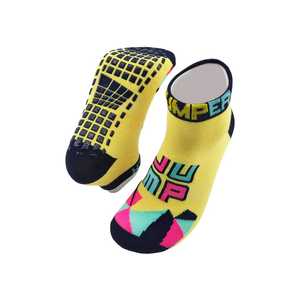 ถุงเท้าแทรมโพลีนคุณภาพสูงแบบกำหนดเอง ถุงเท้ากันลื่น ถุงเท้าข้อสั้นสำหรับผู้ชาย สำหรับสวนสนุกกระโดด  ไซส์เด็กและผู้ใหญ่ โลโก้ด้านล่าง ตัวอย่างฟรี - Product Image 2