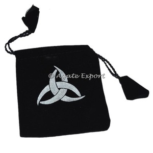 Pochette longue en Satin, tissu en velours avec symboles imprimés chakras, 2 pièces - Product Image 6