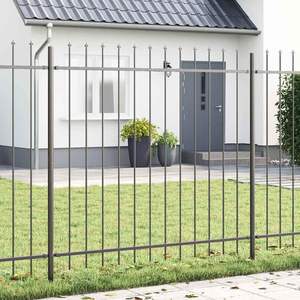 Lot de 2 clôtures de jardin en acier thermolaqué gris 3,39 x 1,50 m pour clôtures, treillis et portails - Product Image 1
