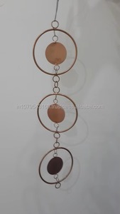 โซ่รับน้ำฝนลายใบไม้สีดำสำหรับตกแต่งสวนกลางแจ้ง - Product Image 2