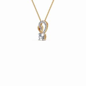 Colgante de Corazón Minimalista de Plata Chapada en Oro de 18K con Moissanita de Corte Radiante y Engaste de Garra, Regalo de Boda Vintage para Mujer - Product Image 2