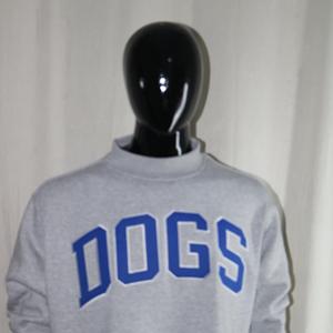 Sudaderas DOGS con cuello simulado, 450 GSM, nombre personalizado, bordado en aplique, corte holgado, 100% algodón, felpa francesa. - Product Image 1