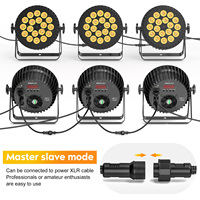 U`King 18x10W RGBW 4 en 1, Luz Par LED Delgada de Aleación de Aluminio para Escenario, Mezcla de Colores, para DJ, Discoteca, Fiesta, Club Nocturno, Boda