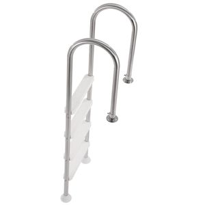 Scala per Piscina a 4 Gradini Rinforzata con Doppi Corrimano Antiscivolo, Struttura in Acciaio Inossidabile, Capacità di Carico 120 kg - Product Image 1