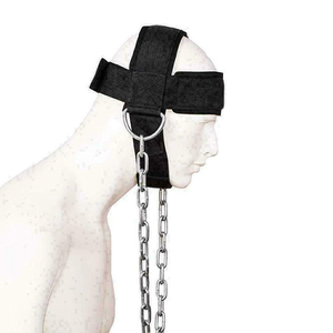 Arnés de Cuello de Alta Calidad para Levantamiento de Pesas, Entrenamiento de Cuello, Desarrollo Muscular, con Cadena Larga de Acero Ajustable y Correa - Product Image 2