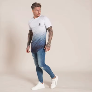 T-shirt unisexe 100 % coton, personnalisable, épais, décontracté, tricoté, vierge, fourni par le fabricant - Product Image 1