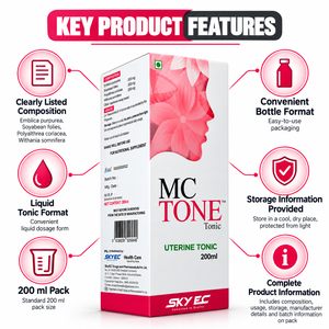 MCTONE Tónico Uterino, Suplemento Herbal Líquido, Suplemento Dietético, Bebida de Bienestar en Botella de 200 ml - Product Image 5