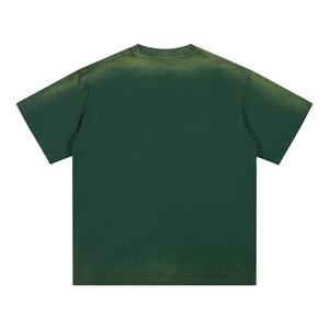 Camisetas de Hombre de Alta Calidad, Estilo Americano, Verano, 100% Algodón, Secado Rápido, Lavadas, Desgastadas, Lisas, Corte Cuadrado, Hombros Caídos - Product Image 2