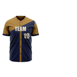Camiseta de Béisbol Negra para Hombre, Manga Corta, Cierre de Botones, Nombre del Equipo, Ropa Deportiva, Logotipo Personalizado, Uniforme - Product Image 1