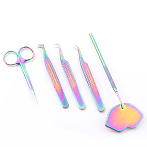 Pinzas de extensión de pestañas con punta de fibra de acero inoxidable a granel Pinzas de Punta puntiaguda no corrosivas para pinzas de pestañas - Product Image 3