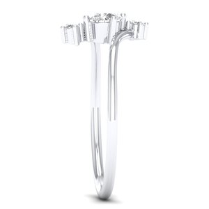 แหวนหมั้น REYES ดีไซน์ทันสมัย เงินแท้ 925 ประดับเพชรโมอิสซาไนต์ทรงรี 0.4 กะรัต ของขวัญวันครบรอบสุดเพอร์เฟกต์ เครื่องประดับคุณภาพสูง - Product Image 3