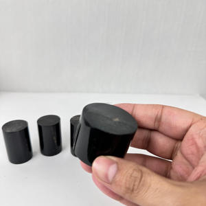 Direct d'Inde Rouleau de corne de buffle véritable et écologique en noir naturel pour l'artisanat Cylindre de poignée de couteau de timbre de style ange - Product Image 1