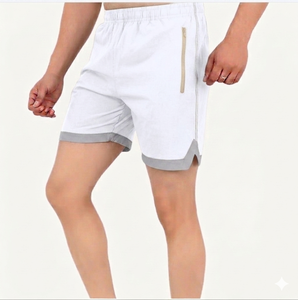 กางเกงขาสั้นออกกำลังกายผู้ชายขายส่ง แบบลำลอง แห้งเร็ว สำหรับฟิตเนส วิ่ง ออกกำลังกาย มีเชือกผูก เอวยางยืด ทรงหลวม - Product Image 5