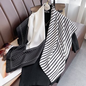 Elegant Women's 100% Silk Square Scarf Solid Pattern Multi-Functional Casual Daily Wear Shawl Muslim - Product Image 1
