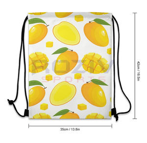 กระเป๋าเป้สะพายหลังแบบมีเชือกผูก ผลิตจากโพลีเอสเตอร์คุณภาพสูง เป็นมิตรกับสิ่งแวดล้อม กันน้ำ พิมพ์ลายโลโก้ตามสั่ง สำหรับทุกเพศ - Product Image 4