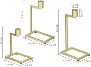 Bougeoir moderne Bougeoir antidérapant de style luxe doré, ornement de première qualité pour la décoration d'éclairage d'ambiance - Product Image 3