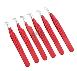 Pince à cils fine à 90 degrés, en acier inoxydable, avec revêtement couleur personnalisé, instrument de beauté - Product Image 6
