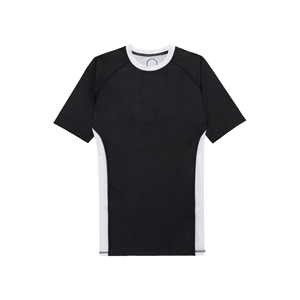 Rashguard MMA pour homme, noir et violet, à blocs de couleur, ajusté, à séchage rapide, à compression, manches courtes, vêtements d'arts martiaux - Product Image 6