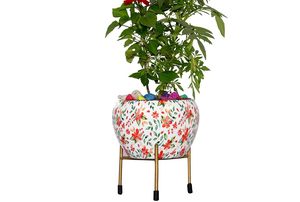 Soporte Doble para Macetas con Marco Metálico, Decorativo, para Interiores y Exteriores, Moderno, para Mesa, para el Hogar - Product Image 6