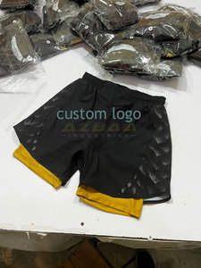 Anpassbare 2-in-1 Doppellagige Spandex/Polyester-Shorts für Kampfsportbekleidung - Jiu-Jitsu Doppellagige Shorts - Product Image 2