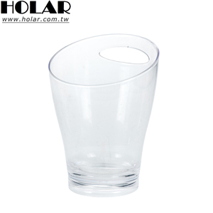 [Holar] Taiwan Made High Quality 2.5L Glass-Like Clarity <b>Plastic</b> Ice <b>Bucket</b> with Handle for Bars Parties Clubs - Product Image 1