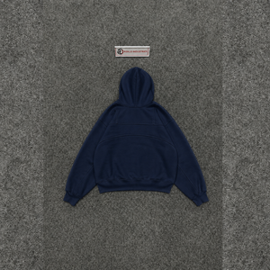 เสื้อฮู้ดดี้สีน้ำเงินกรมท่าพรีเมียมทรงโอเวอร์ไซส์สำหรับผู้ชาย สไตล์สตรีทแวร์ทันสมัย แฟชั่นแนวสตรีทสไตล์พรีเมียม ผ้าฝ้ายเฟรนช์เทอร์รี่ สำหรับฤดูใบไม้ร่วง - Product Image 6