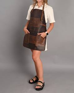 Tablier en cuir véritable avec logo personnalisé pour l'image de marque d'entreprise, vente en gros de vêtements de travail professionnels pour les entreprises LPN-0281 - Product Image 3