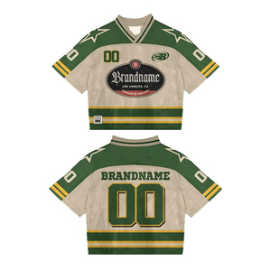 Camiseta Deportiva de Fútbol para Mujer, Estilo Vintage, Personalizada, de Malla, Corta, Holgada, Transpirable, Estilo Urbano - Product Image 6