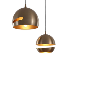 Lampe de plafond au design moderne, forme semi-sphérique, luminaire suspendu artisanal de grande taille pour salon et salle à manger - Product Image 3