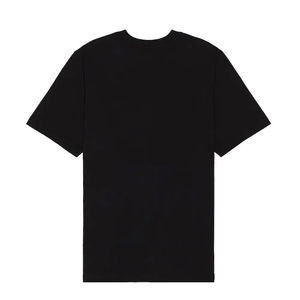 เสื้อยืดคอกลมสไตล์สปอร์ต ยูนิเซ็กซ์ พิมพ์โลโก้ได้ ผ้าระบายอากาศ สีดำล้วน แขนสั้น แบบสวม - Product Image 5