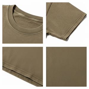 T-shirt Homme Personnalisé OEM en Coton Lourd 180 g/m² de Haute Qualité, Impression Personnalisée, Coupe Courte et Oversize, Design Uni - Product Image 5