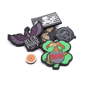 Custom Design Canvas Fabric Patch PVC <b>Silicone</b> Rubber Felt Soft Badge Garments <b>Beads</b> Chenille Patches Flower PVC Badges - Product Image 6