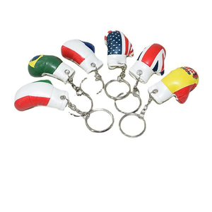Best Quality Custom Country Flag PU Leather Boxing Gloves <b>Keychain</b> International Standard Metal Keyring <b>Anime</b> Style Gift - Product Image 4