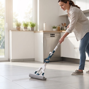 Sponge Lazy Mop Hands-Free Washable Foldable Steel Rod Water Squeeze Absorbent Self-Wringer Mop 20,000+ Durability Office Use - Product Image 6