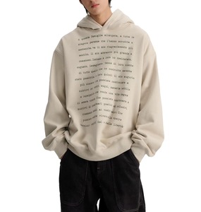 Sweat-shirt vintage surdimensionné à capuche avec fermeture éclair, logo brodé personnalisé, polyester/coton numérique anti-rides, haute qualité pour hommes - Product Image 3
